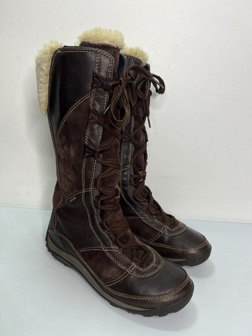 Merrell J20258 Prevoz Insulated Primaloft Winter Brown Boots Woman’s Size 10